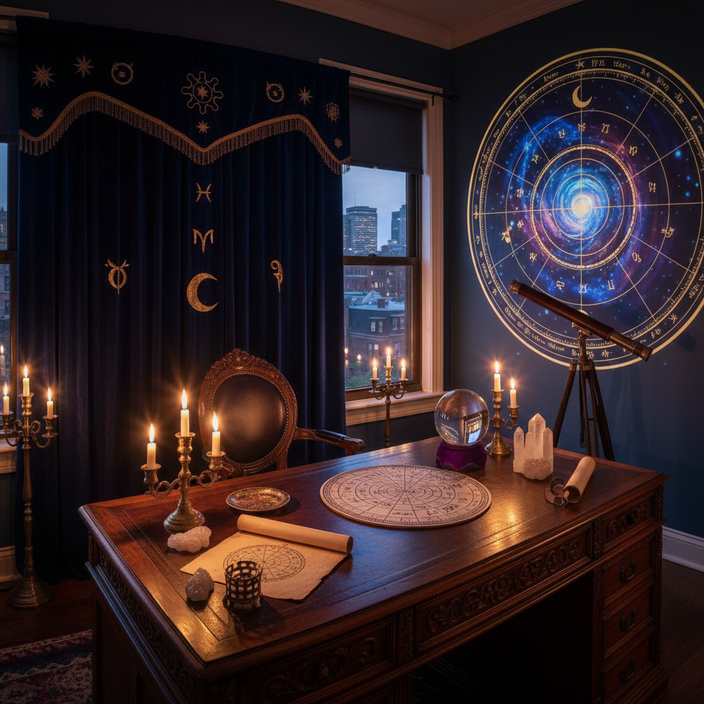 Indian astrologer providing Vedic astrology reading in Boston studio