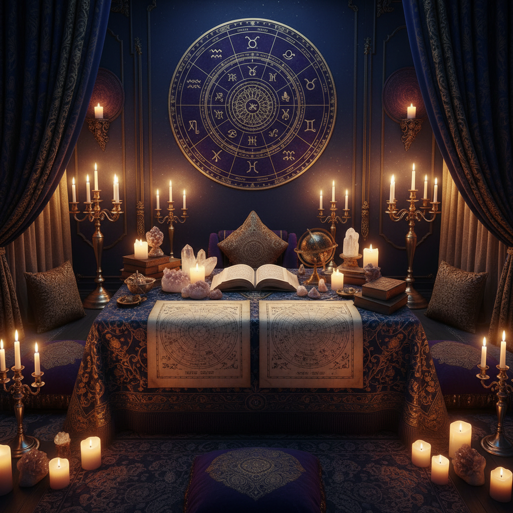 Indian astrologer performing Vedic astrology reading in Boston