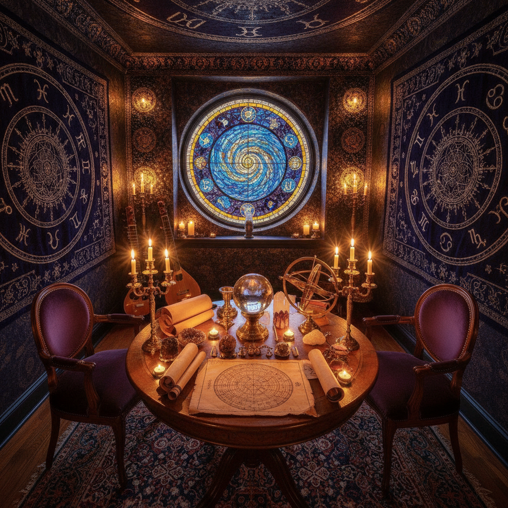 Indian astrologer providing horoscope reading in Boston session