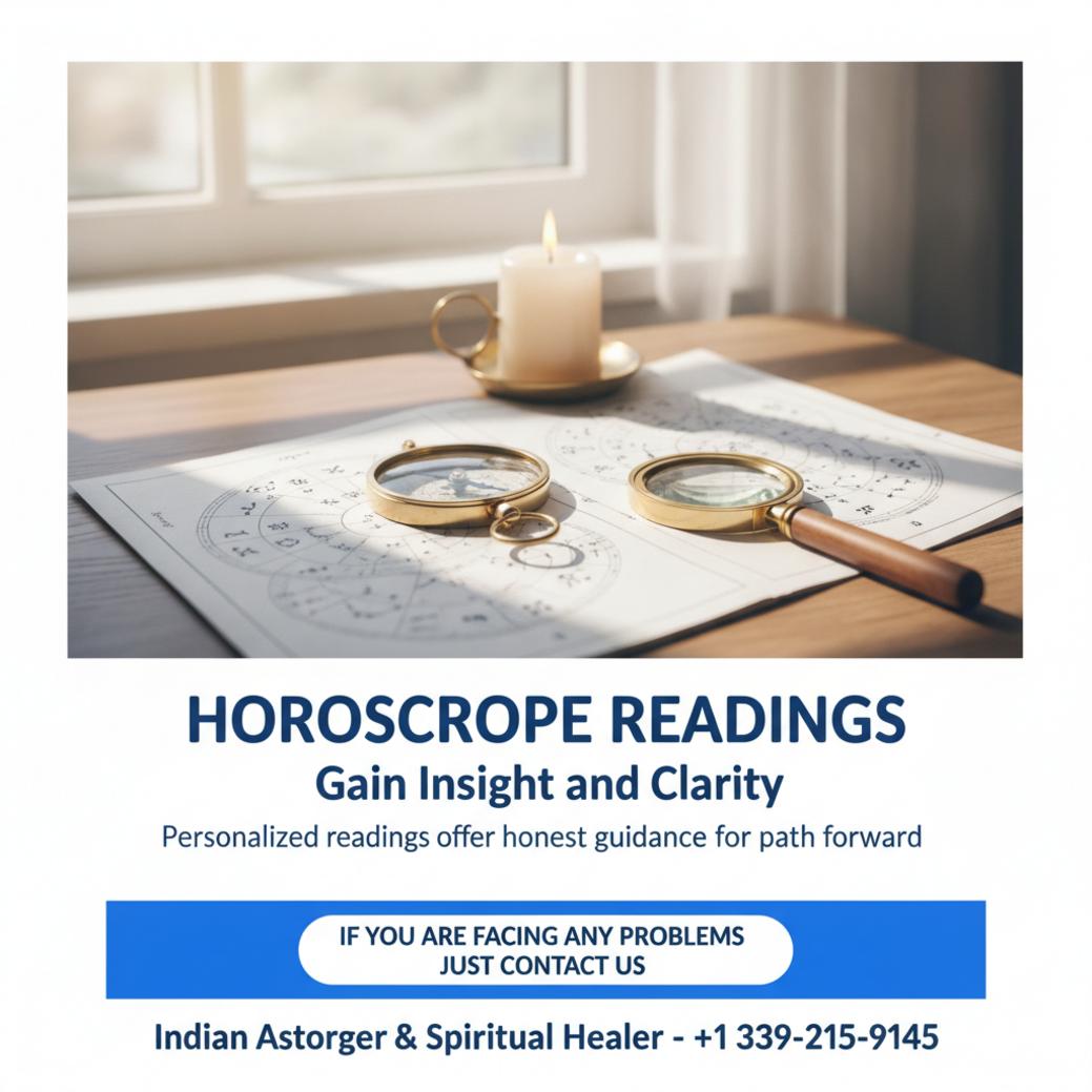 peaceful horoscope reading setup with charts and candles in Lexington MA
