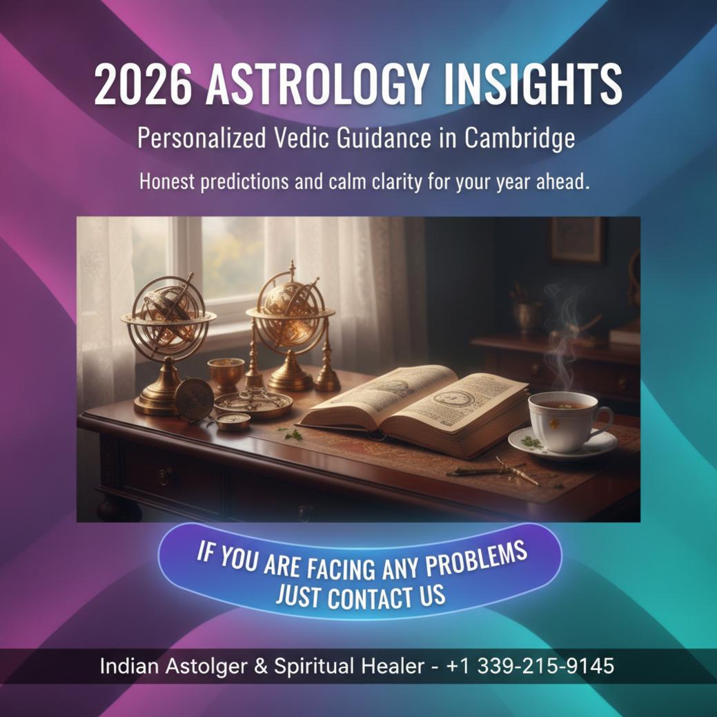 2026 vedic astrology predictions manuscript on desk in Cambridge setting