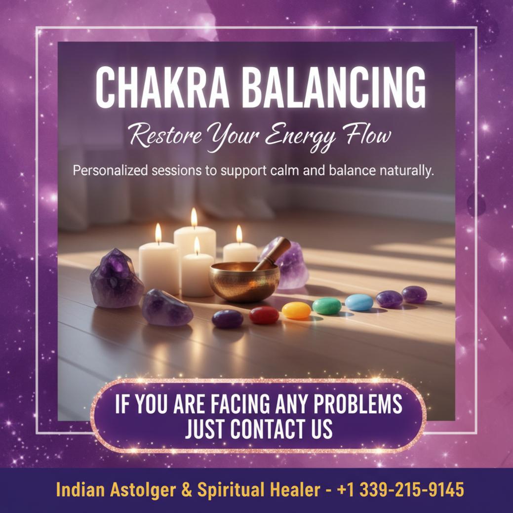 Chakra balancing setup with crystals and candles in Boston calm space