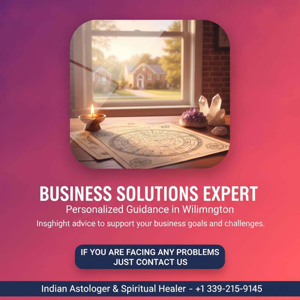 Business problem solution astrology consultation in Wilmington MA at desk