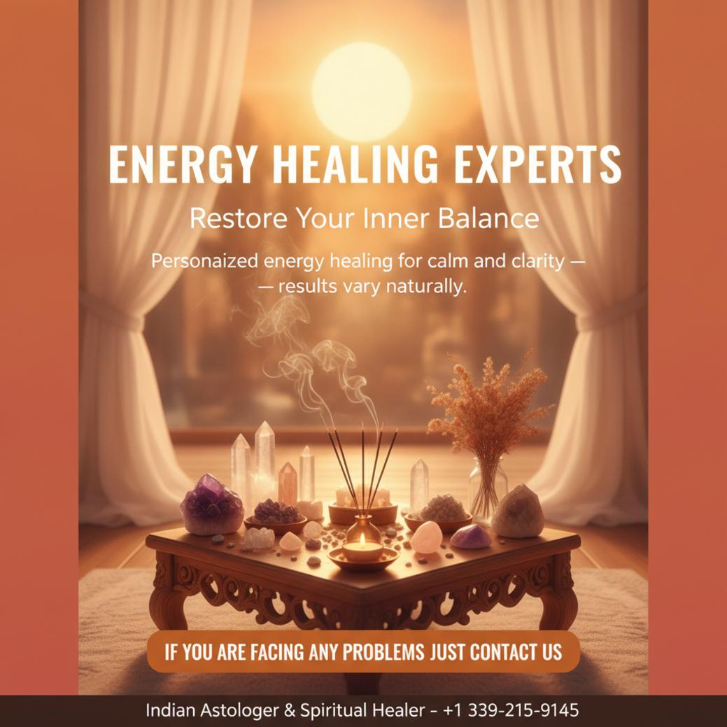 Calm energy healing treatment setting with crystals and soft light in Boston