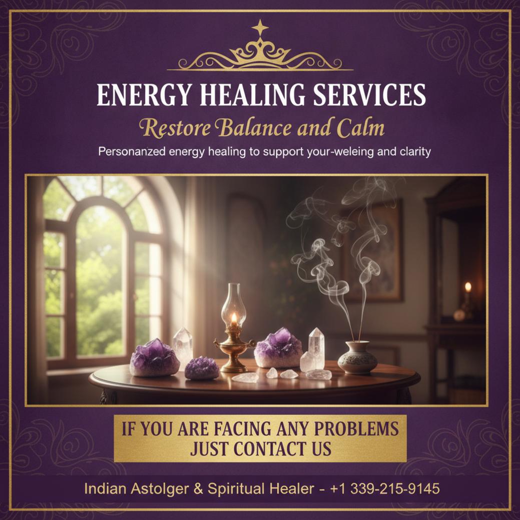 serene energy healing room with crystals and incense in Winchester MA