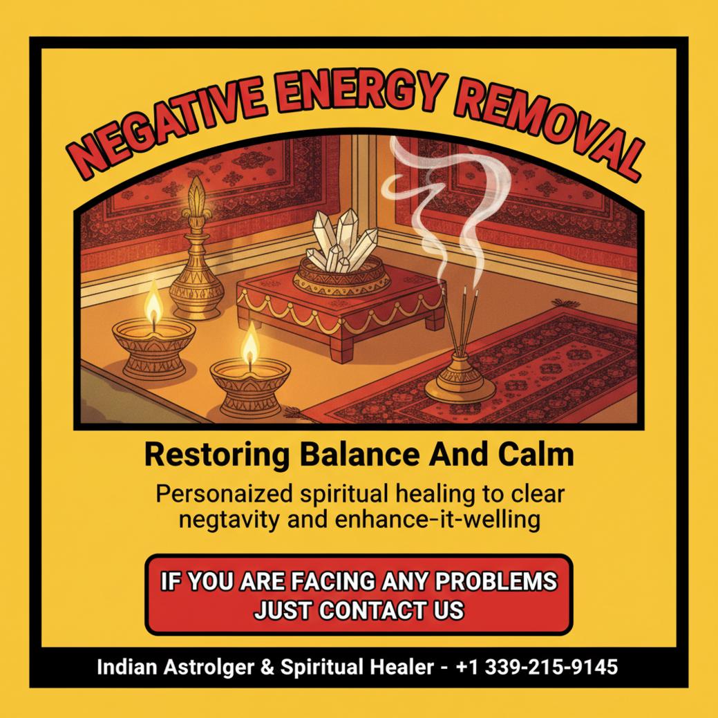 Calm room with candles and crystals for negative energy removal Massachusetts
