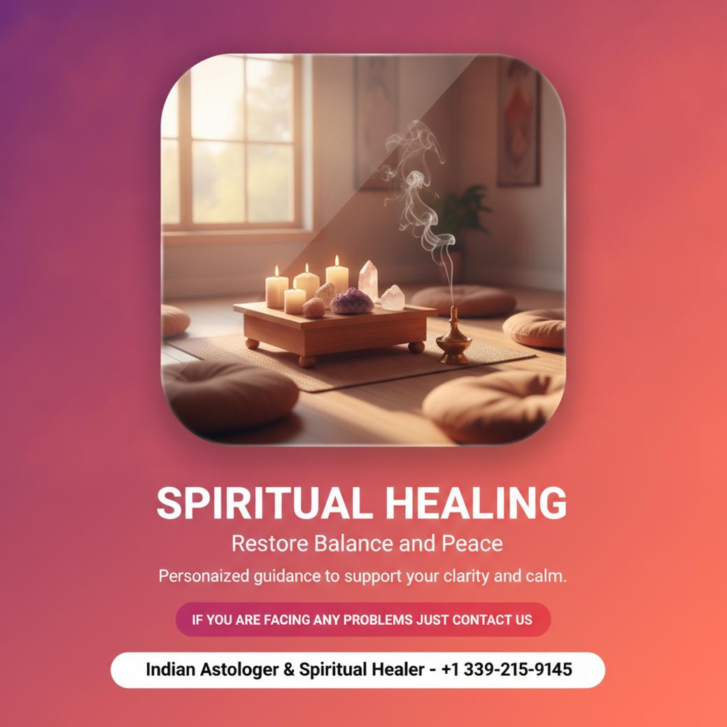 Peaceful spiritual healing space with candles and crystals in Cambridge MA
